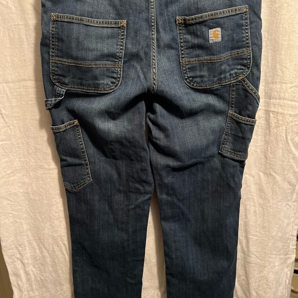 Carhartt slim fit , double knee jeans. Size 12. Blue. Great shape. - Picture 6 of 8